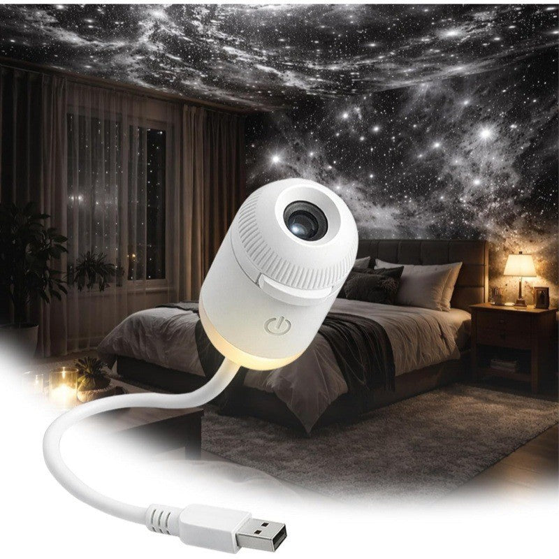 Starry Night Mini Projector – Galaxy Night Light for Bedroom
